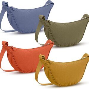 Exquisite 4-Piece Crescent Crossbody Set - Lightweight, Waterproof Bags for All